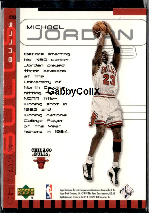 1999-00 Upper Deck Ovation #CS1 Michael Jordan MJ Center Stage #ipai - Back