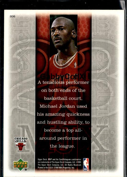 1999-00 Upper Deck MVP #206 Michael Jordan #isgr - Back