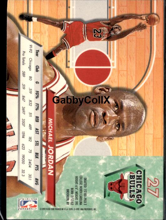 1992-93 Ultra #27 Michael Jordan #isja - Back