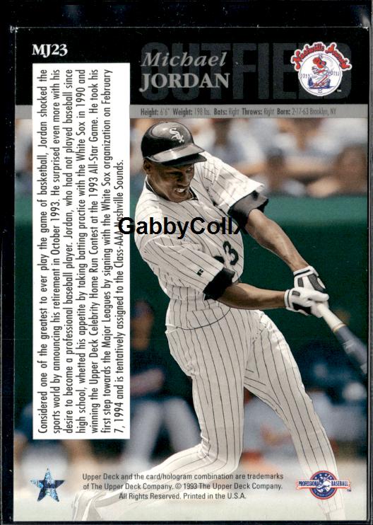 1994 Upper Deck Minor League #MJ23a Michael Jordan Michael Jordan #iska - Back