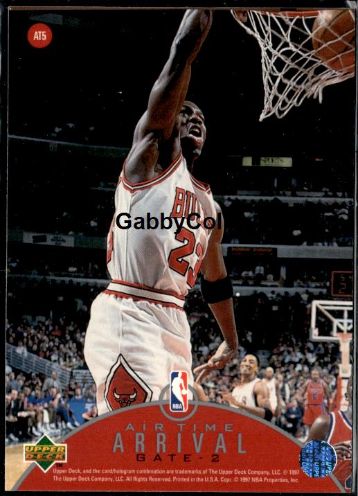 1997-98 Upper Deck #AT5 Michael Jordan Jordan Air Time #islk - Back