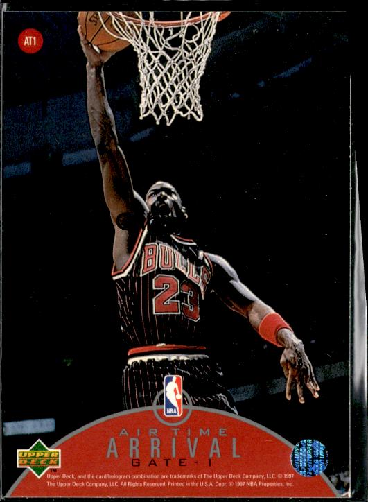 1997-98 Upper Deck #AT1 Michael Jordan Jordan Air Time #islq - Back