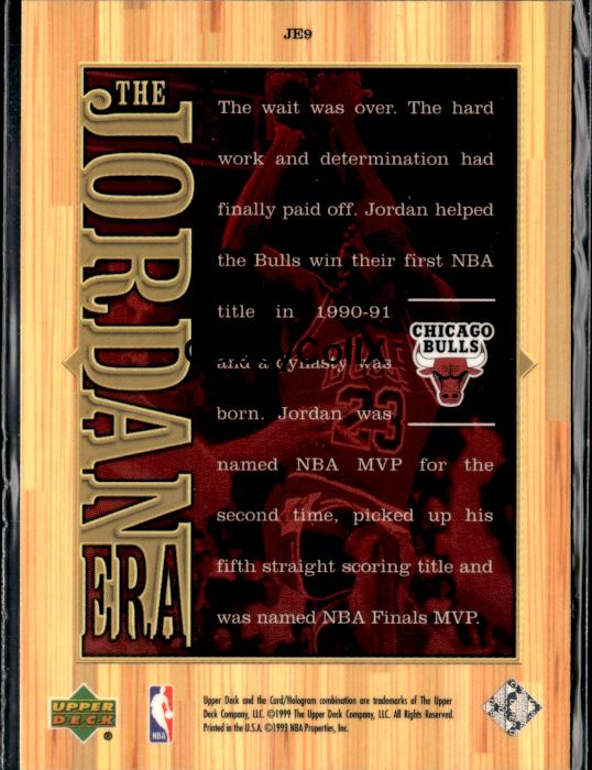 1999 Upper Deck Michael Jordan Athlete of the Century #JE9 #ismd - Back