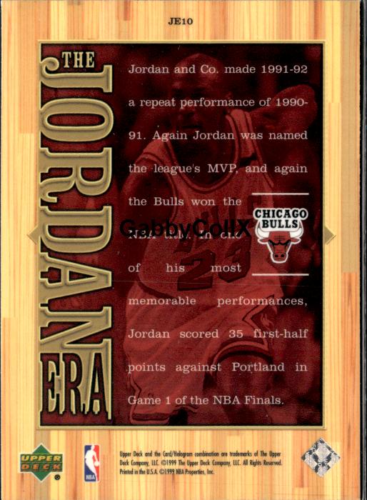 1999 Upper Deck Michael Jordan Athlete of the Century #JE10 #ismq - Back