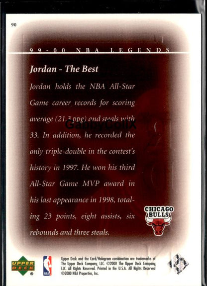 1999-00 Upper Deck Legends #90 Michael Jordan #issy - Back