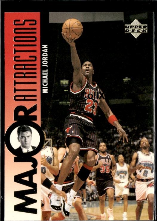 1995-96 Upper Deck #339 Michael Jordan / Charlie Sheen MA #istm