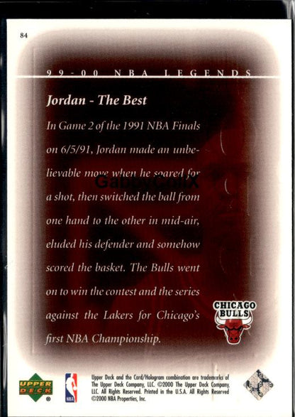 1999-00 Upper Deck Legends #84 Michael Jordan #istx - Back