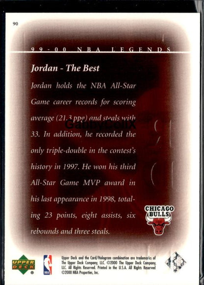 1999-00 Upper Deck Legends #90 Michael Jordan #isu1 - Back