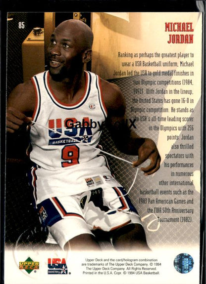 1994 Upper Deck USA #85 Michael Jordan #isuc - Back