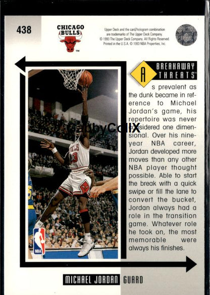 1993-94 Upper Deck #438 Michael Jordan #isus - Back