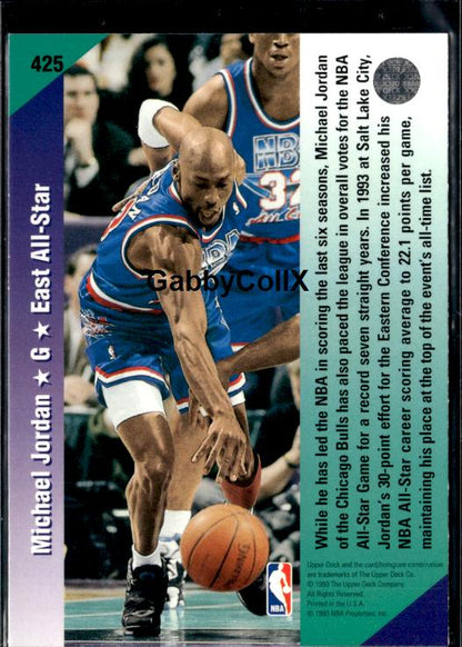 1992-93 Upper Deck #425 Michael Jordan #isuz - Back