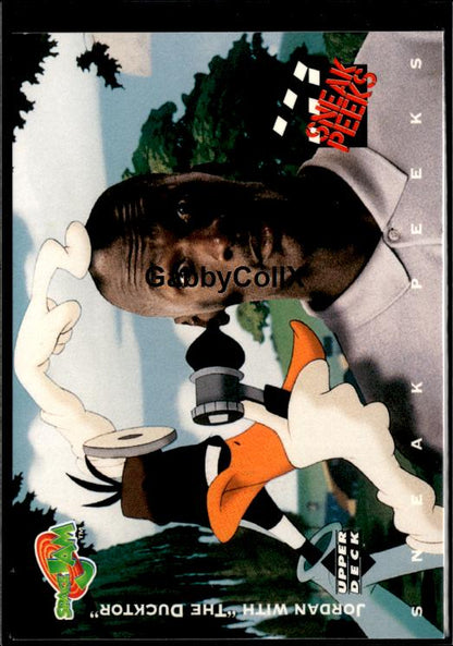 1996 Upper Deck Space Jam #51 Jordan with "The Ducktor #iuaz