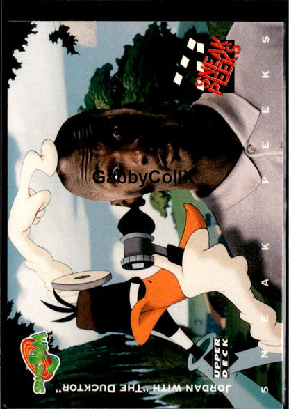 1996 Upper Deck Space Jam #51 Jordan with "The Ducktor #iub4