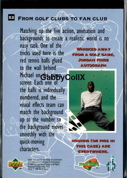 1996 Upper Deck Space Jam #52 Michael Jordan #iubr - Back