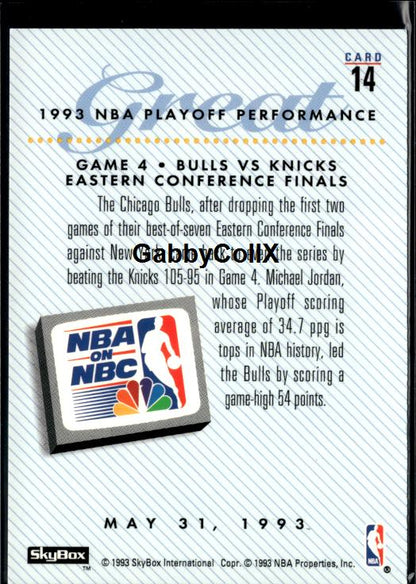 1993-94 SkyBox Premium #14 Michael Jordan #iucq - Back