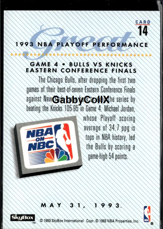 1993-94 SkyBox Premium #14 Michael Jordan #iucu - Back