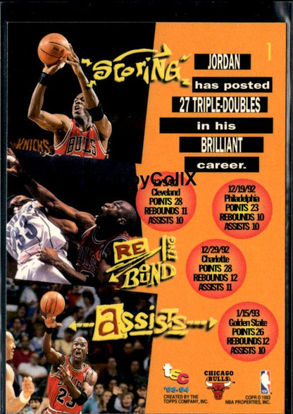 1993-94 Stadium Club #1 Michael Jordan #iud7 - Back