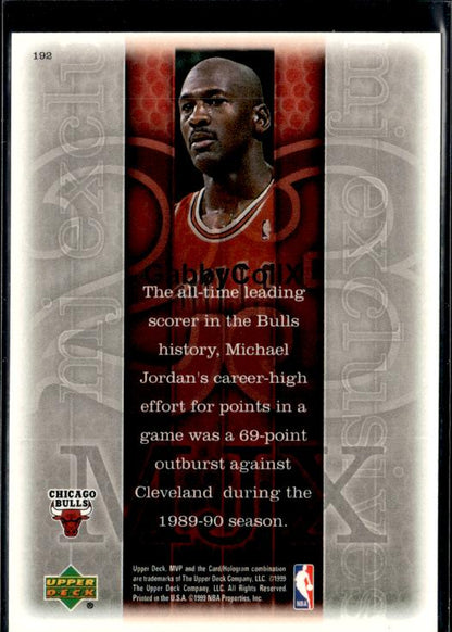 1999-00 Upper Deck MVP #192 Michael Jordan #iug0 - Back