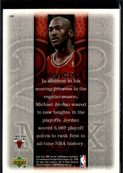 1999-00 Upper Deck MVP #196 Michael Jordan #iugd - Back