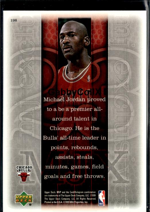 1999-00 Upper Deck MVP #198 Michael Jordan #iugh - Back