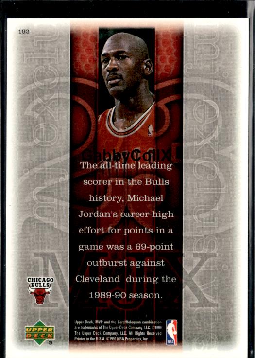 1999-00 Upper Deck MVP #192 Michael Jordan #iugn - Back