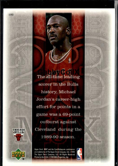 1999-00 Upper Deck MVP #192 Michael Jordan #iugn - Back