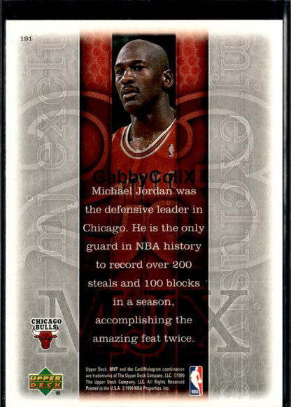 1999-00 Upper Deck MVP #191 Michael Jordan #iugr - Back