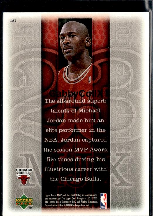 1999-00 Upper Deck MVP #187 Michael Jordan #iugt - Back