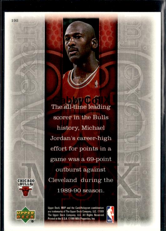 1999-00 Upper Deck MVP #192 Michael Jordan #iuhy - Back