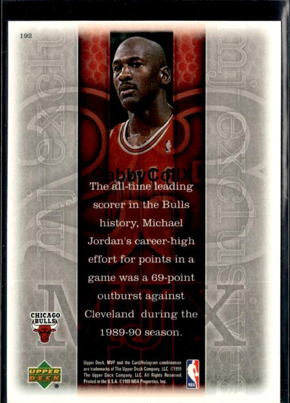 1999-00 Upper Deck MVP #192 Michael Jordan #iuhy - Back