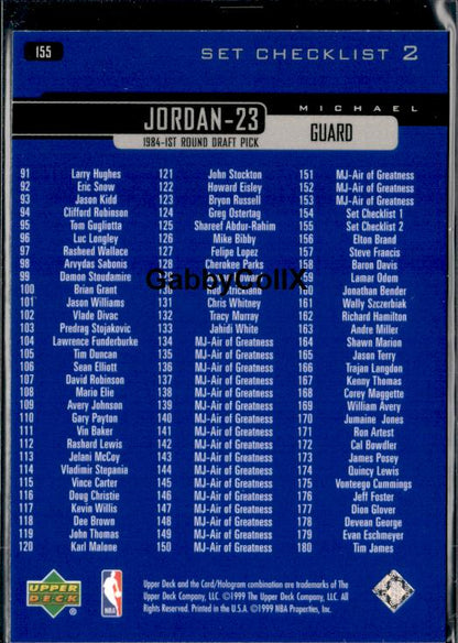1999-00 Upper Deck #155 Michael Jordan #iuil - Back