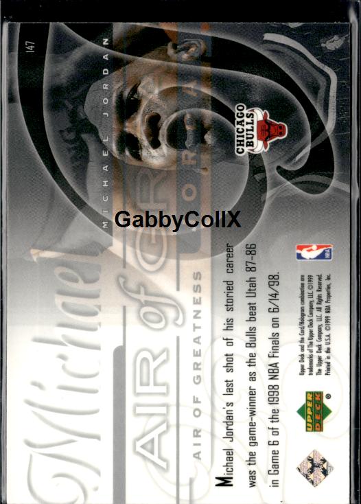 1999-00 Upper Deck #147 Michael Jordan #iuiu - Back