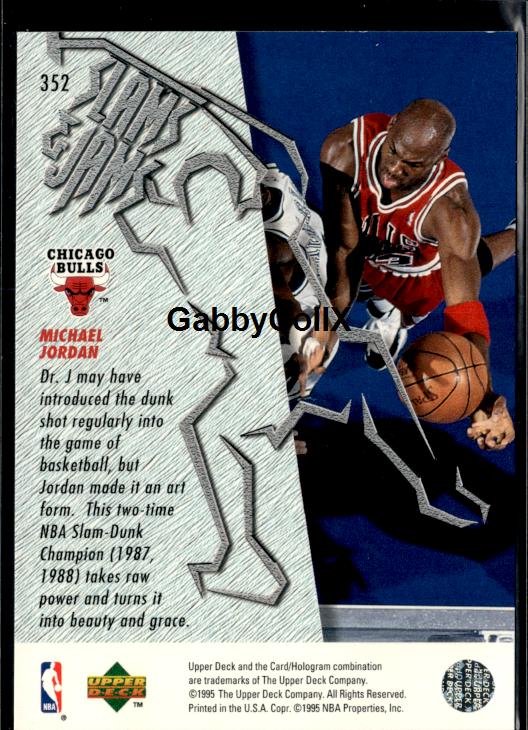 1995-96 Upper Deck #352 Michael Jordan #iujo - Back