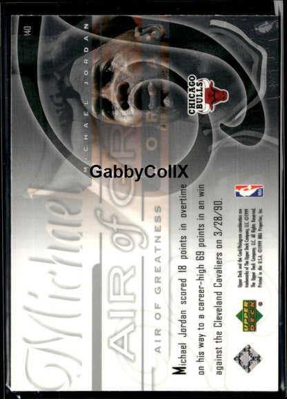 1999-00 Upper Deck #140 Michael Jordan #iums - Back