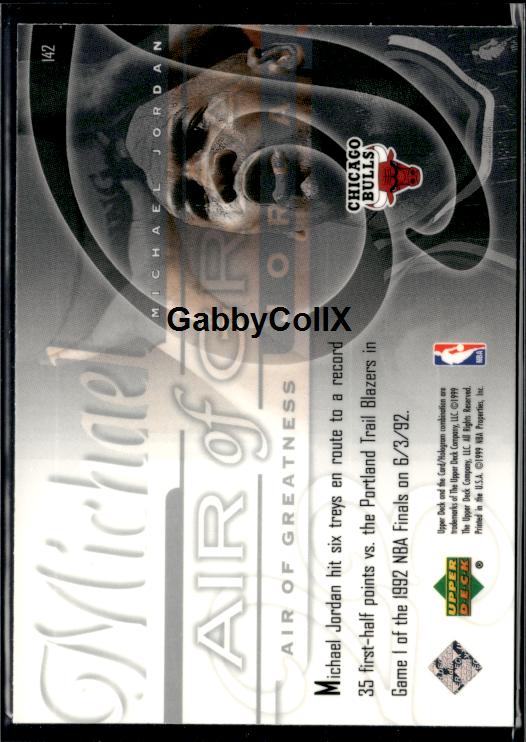 1999-00 Upper Deck #142 Michael Jordan #iun4 - Back