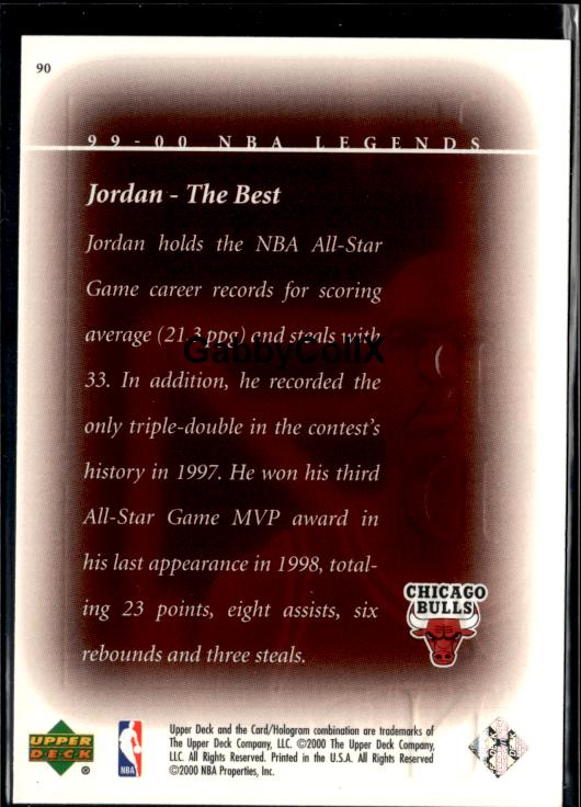 1999-00 Upper Deck Legends #90 Michael Jordan #iuq7 - Back