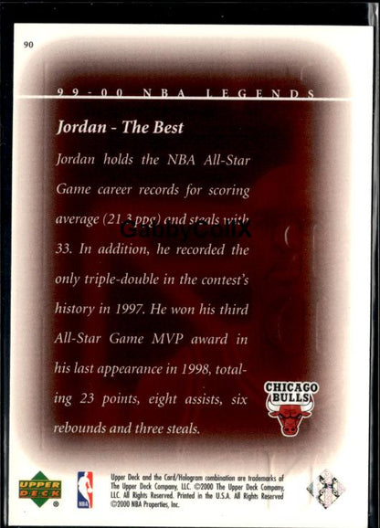 1999-00 Upper Deck Legends #90 Michael Jordan #iuq7 - Back