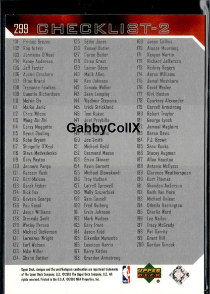 2003-04 Upper Deck #299 Michael Jordan #iuqg - Back