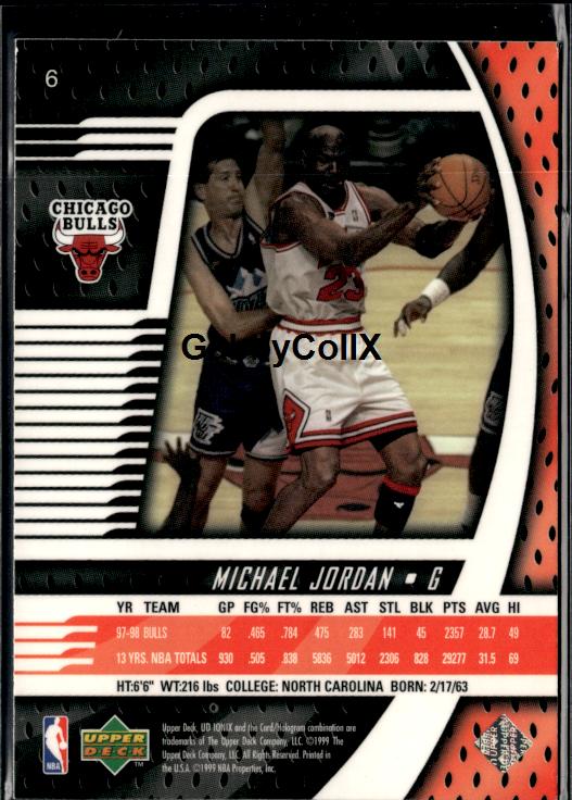 1998-99 Upper Deck Ionix #13 Michael Jordan #iuqx - Back