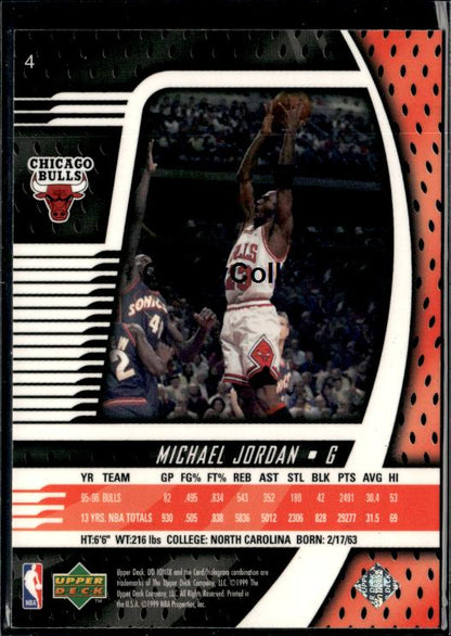 1998-99 Upper Deck Ionix #4 Michael Jordan #iuqy - Back