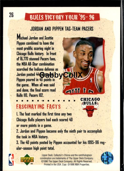 1996-97 Collector's Choice #26 Michael Jordan #iurb - Back