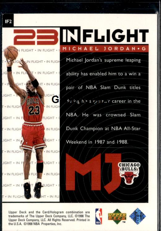 1998 Upper Deck Michael Jordan Living Legend #IF2 Michael Jordan In-Flight #iv50 - Back