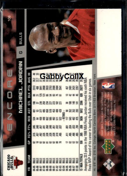 1998-99 Upper Deck #230p Michael Jordan #iv5i - Back