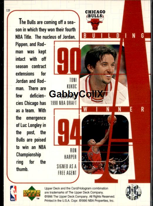 1996-97 Upper Deck #139 Jordan/Pippen/Rodman/ #iv5u - Back