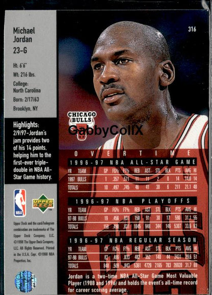 1997-98 Upper Deck #316 Michael Jordan #iv63 - Back