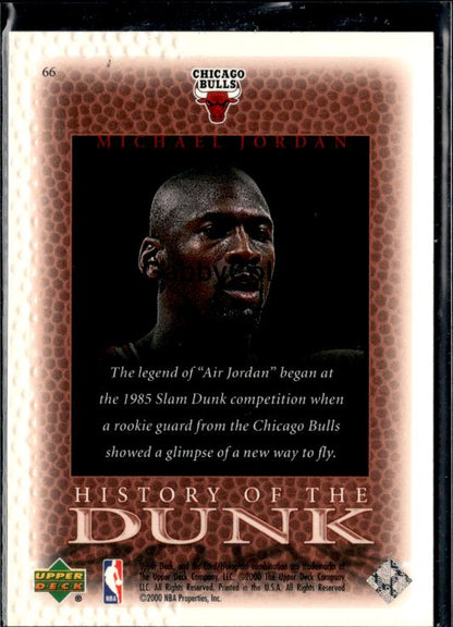 1999-00 Upper Deck Legends #66 Michael Jordan #iv6d - Back