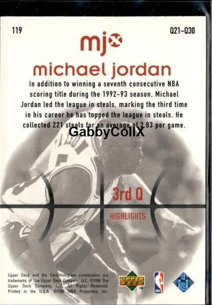 1998 Upper Deck MJx #119 Michael Jordan #iv94 - Back