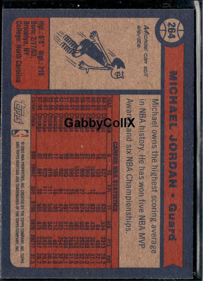 2001-02 Topps Heritage #264 Michael Jordan #ivav - Back