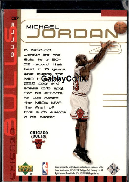 1999-00 Upper Deck Ovation #CS7 Michael Jordan MJ Center Stage #ivcx - Back