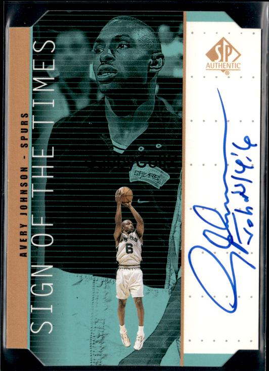 1998-99 SP Authentic #AV Avery Johnson Sign of the Times Bronze #ixjv